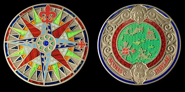 20 Years of Geocaching  Geocaching, Compass rose, Challenge coins